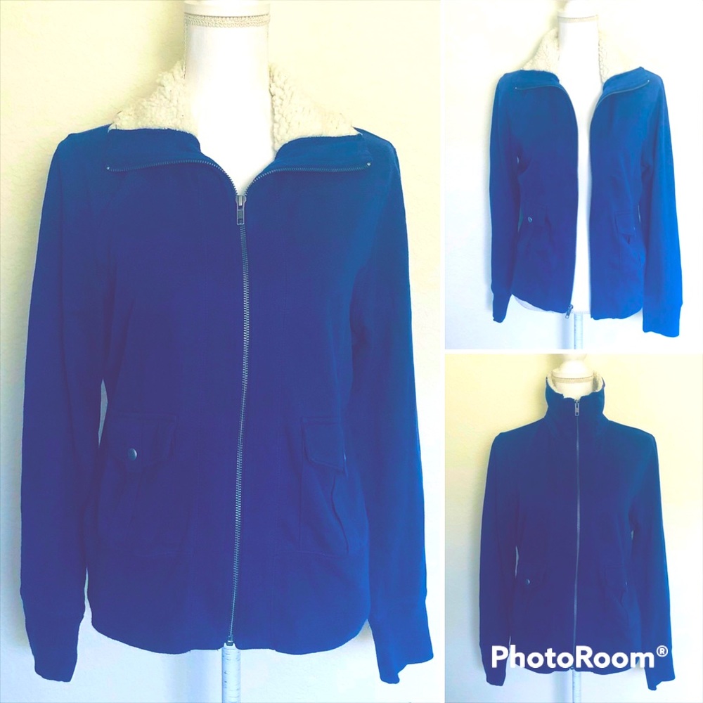 SO Navy Fleece Collar Jacket